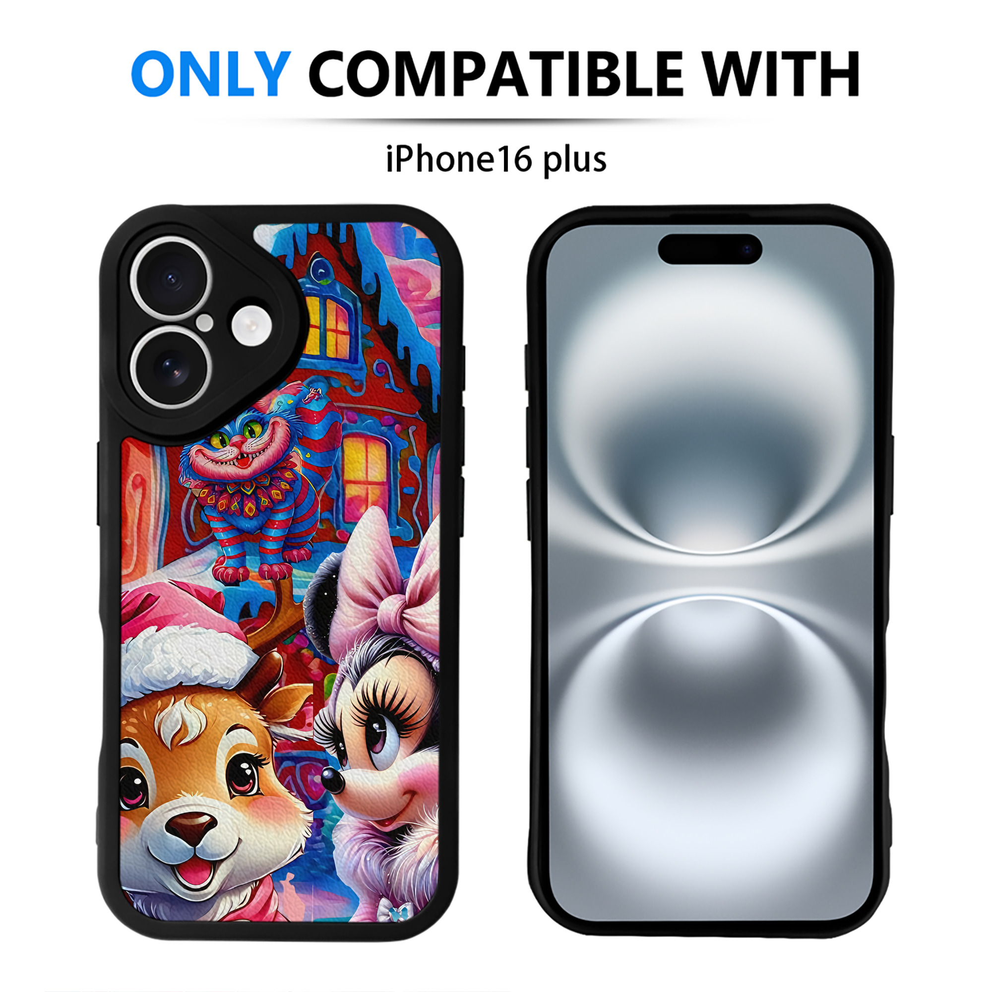 （画像用） ミッキーマウス Mickey Mouse 【iPhone 16シリーズ対応】シリコンスマホケース（レザー調） 材質：シリコン